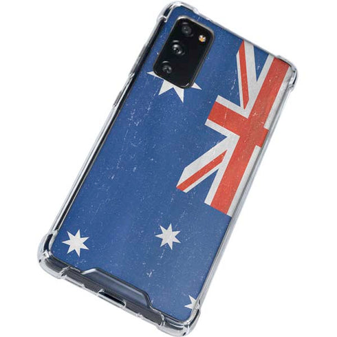 Australia Flag Distressed Galaxy S20 FE Clear Case