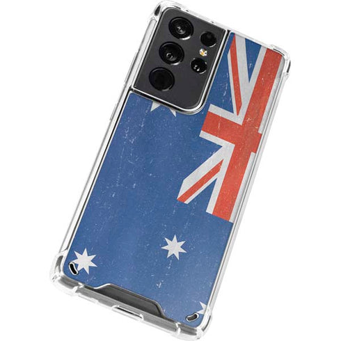 Australia Flag Distressed Galaxy S21 Ultra 5G Clear Case