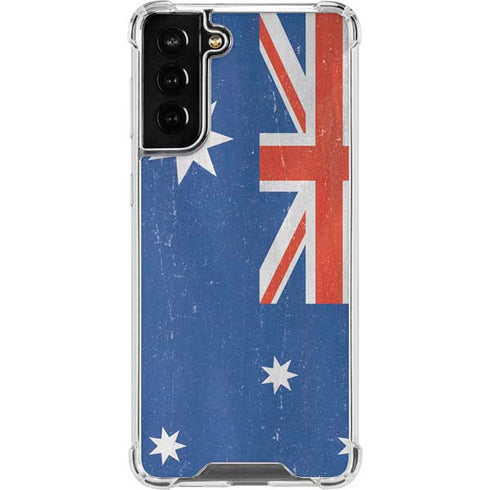 Australia Flag Distressed Galaxy S22 Plus Clear Case