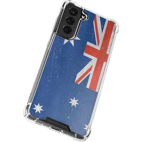 Australia Flag Distressed Galaxy S22 Plus Clear Case