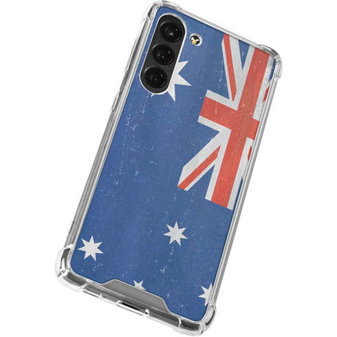 Australia Flag Distressed Galaxy S23 Plus Clear Case