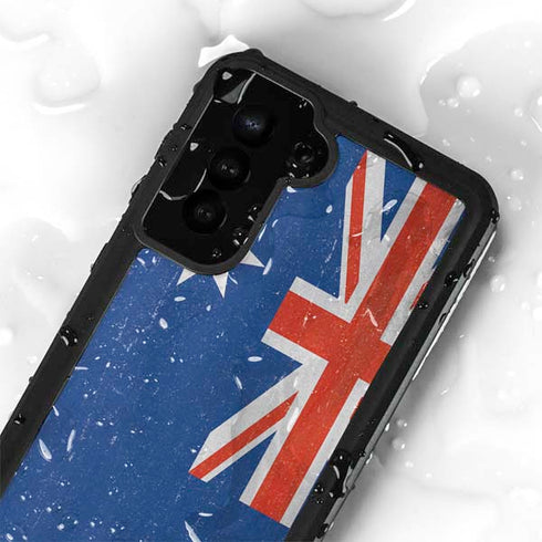 Australia Flag Distressed Galaxy S23 Plus Waterproof Case