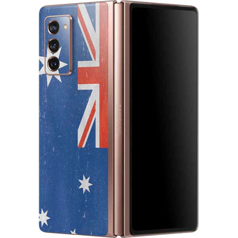 Australia Flag Distressed Galaxy Z Fold2 5G Skin