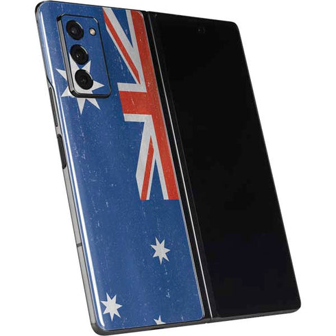 Australia Flag Distressed Galaxy Z Fold2 5G Skin