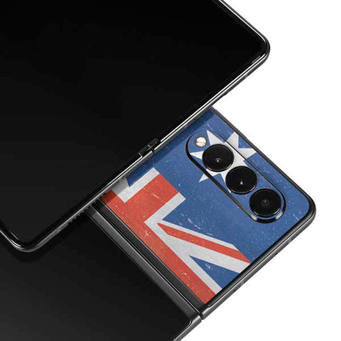 Australia Flag Distressed Galaxy Z Fold3 5G Skin