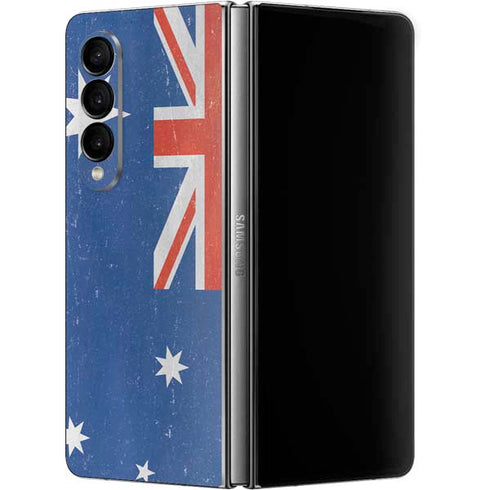 Australia Flag Distressed Galaxy Z Fold4 5G Skin