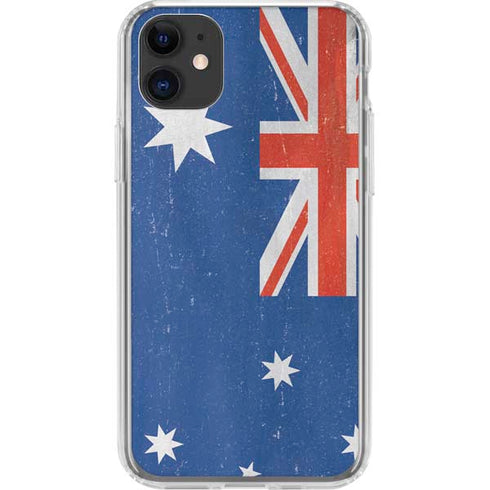 Australia Flag Distressed iPhone 11 Clear Case