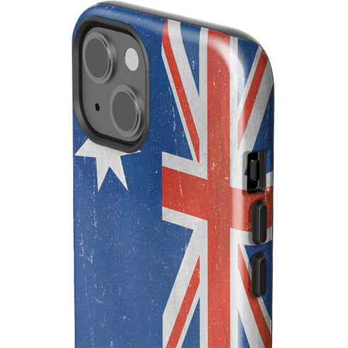 Australia Flag Distressed iPhone 15 Plus Impact Case