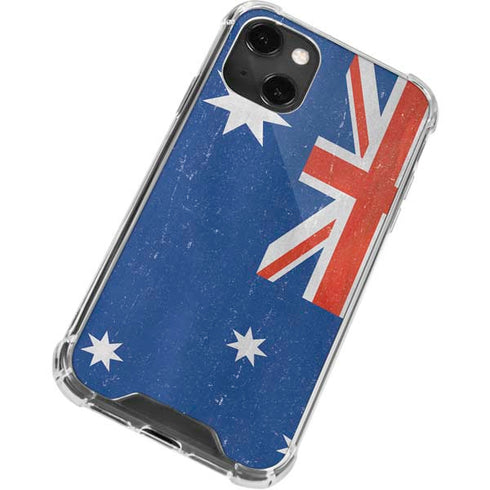 Australia Flag Distressed iPhone 15 Plus Clear Case