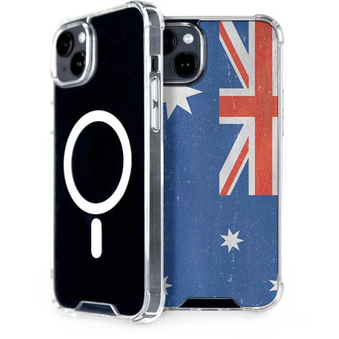 Australia Flag Distressed iPhone 15 Plus MagSafe Case