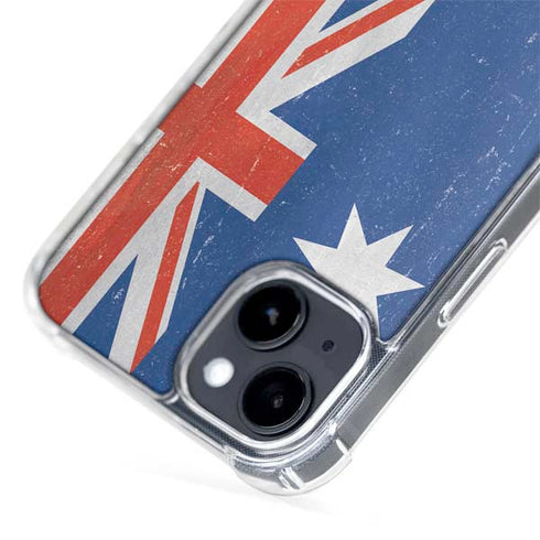 Australia Flag Distressed iPhone 15 Plus MagSafe Case