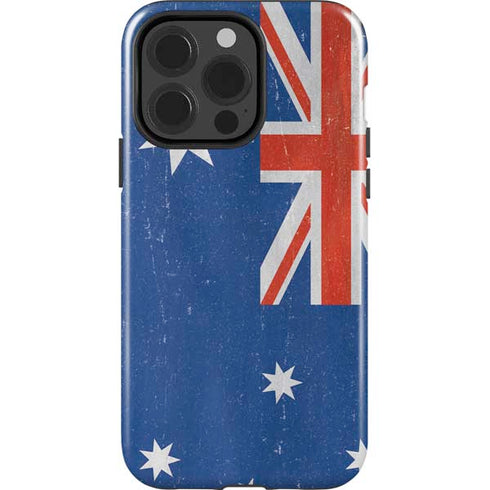 Australia Flag Distressed iPhone 14 Pro Impact Case