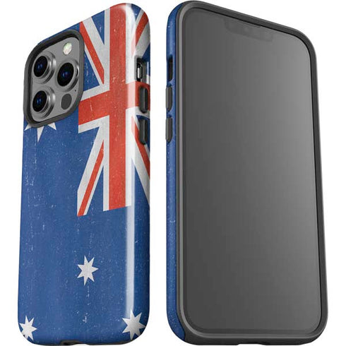 Australia Flag Distressed iPhone 14 Pro Impact Case