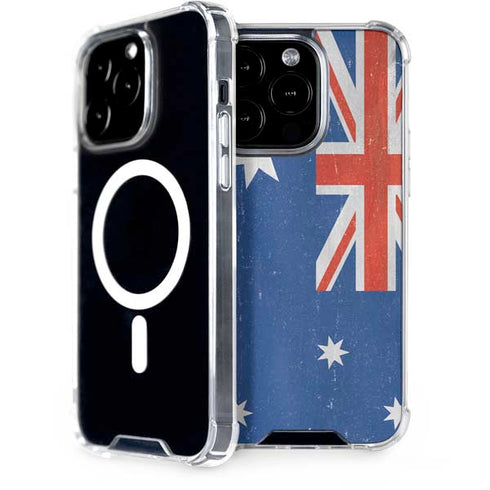 Australia Flag Distressed iPhone 14 Pro MagSafe Case