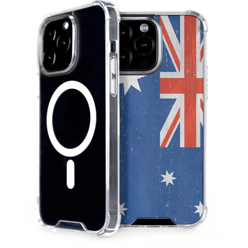 Australia Flag Distressed iPhone 15 Pro Max MagSafe Case