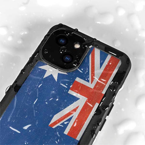 Australia Flag Distressed iPhone 15 Waterproof Case
