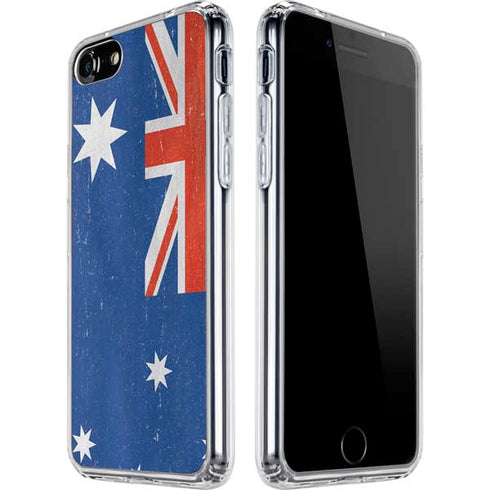 Australia Flag Distressed iPhone SE (2nd & 3rd Gen) Clear Case
