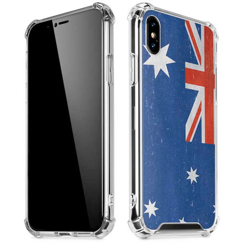 Australia Flag Distressed iPhone XS Max Clear Case