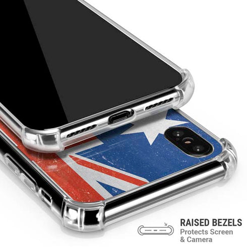 Australia Flag Distressed iPhone XS Max Clear Case