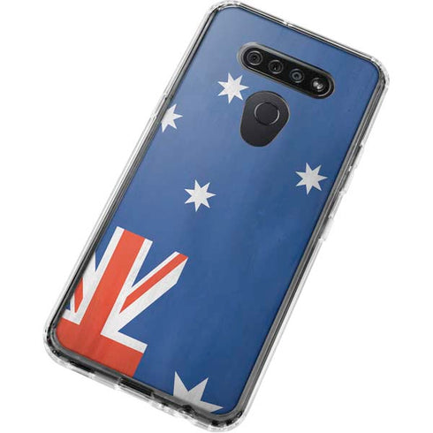 Australia Flag Distressed LG K51/Q51 Clear Case