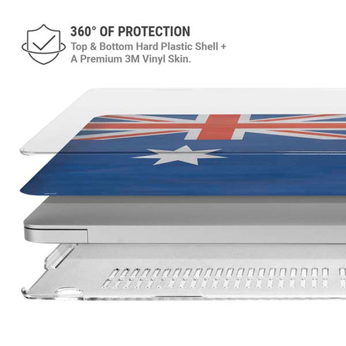 Australia Flag Distressed MacBook Pro 15in (2016-19) Case plus Skin