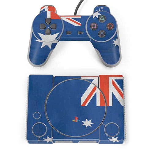 Australia Flag Distressed PlayStation Classic Bundle Skin