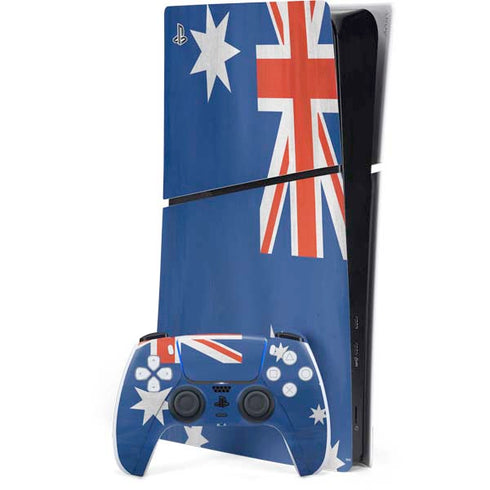Australia Flag Distressed PS5 Slim Digital Edition Bundle Skin