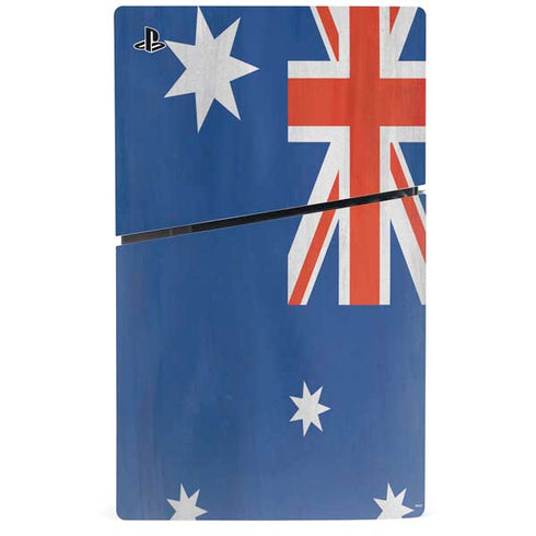 Australia Flag Distressed PS5 Slim Digital Edition Bundle Skin