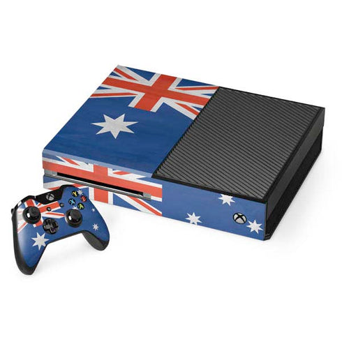 Australia Flag Distressed Xbox One Console and Controller Bundle Skin