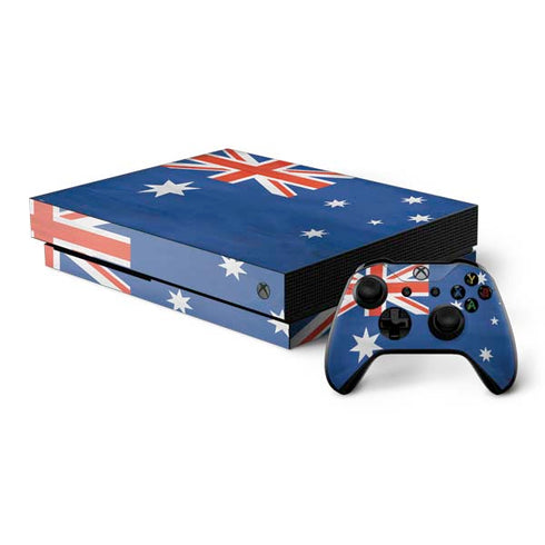 Australia Flag Distressed Xbox One X Bundle Skin