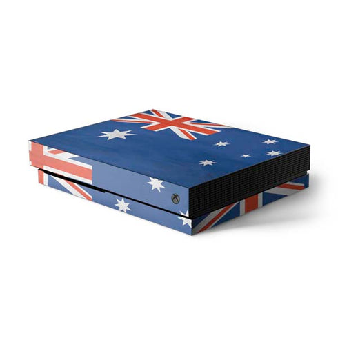 Australia Flag Distressed Xbox One X Console Skin