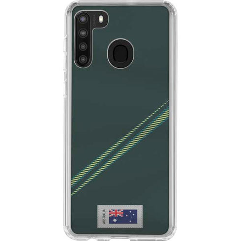 Australia Soccer Flag Galaxy A21 Clear Case