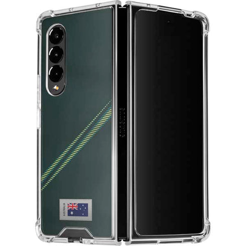 Australia Soccer Flag Galaxy Z Fold4 5G Clear Case