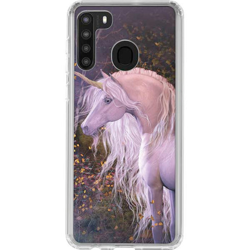 Laurie Prindle Autumn Glow Unicorn Galaxy A21 Clear Case