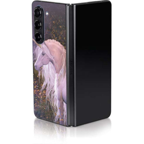 Autumn Glow Unicorn by Laurie Prindle Galaxy Z Fold5 5G Skin
