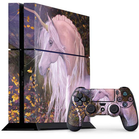 Laurie Prindle Autumn Glow Unicorn PS4 Console and Controller Bundle Skin