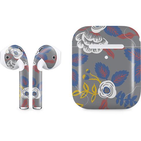 Autumn Grey Floral Apple AirPods 2 Skin