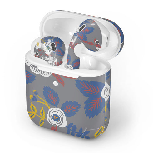 Autumn Grey Floral Apple AirPods 2 Skin