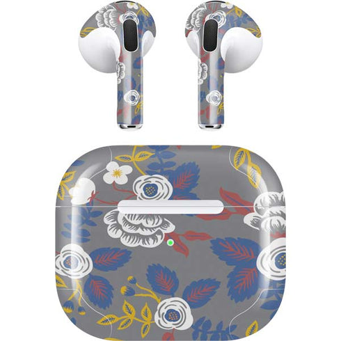 Autumn Grey Floral Apple AirPods (3rd Gen 2021) Skin