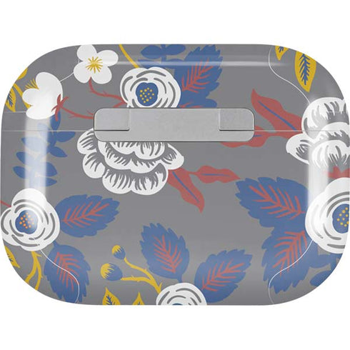 Autumn Grey Floral Apple AirPods Pro Skin