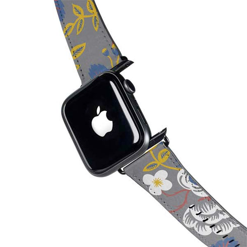 Autumn Grey Floral Apple Watch Band 38-40mm