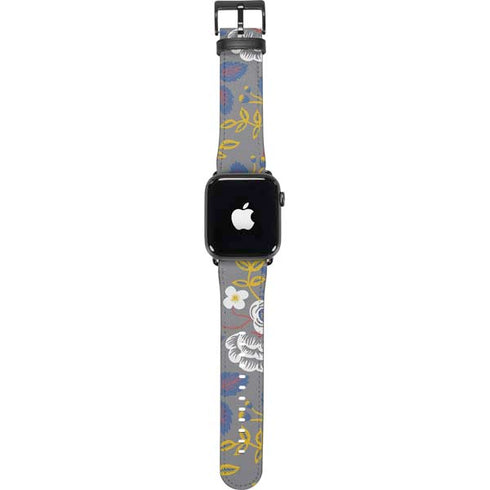 Autumn Grey Floral Apple Watch Band 38-40mm