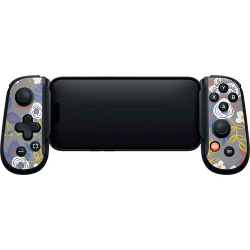 Autumn Grey Floral Backbone One for iPhone Game Controller Skin