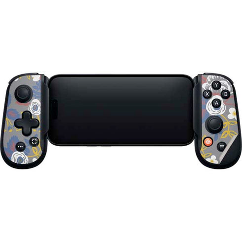 Autumn Grey Floral Backbone One for iPhone Game Controller Skin