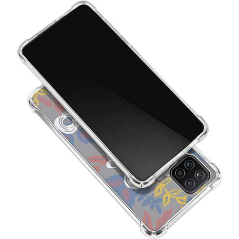 Autumn Grey Floral Galaxy A12 Clear Case