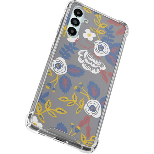 Autumn Grey Floral Galaxy A15 5G Clear Case
