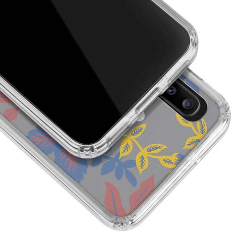 Autumn Grey Floral Galaxy A30 Clear Case