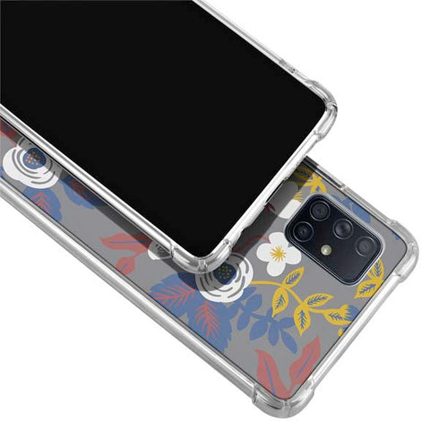 Autumn Grey Floral Galaxy A51 5G Clear Case