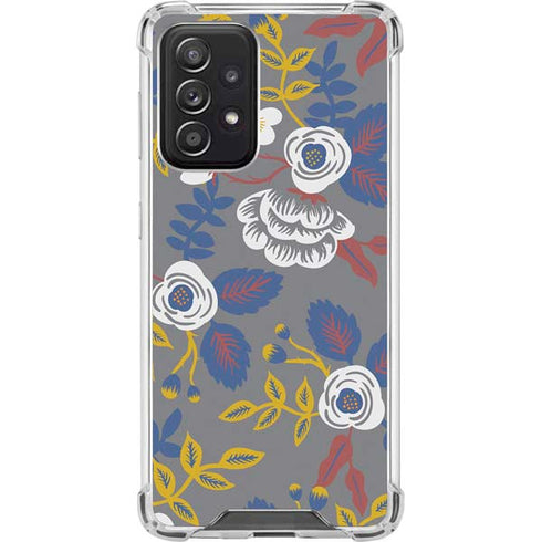 Autumn Grey Floral Galaxy A52 5G Clear Case
