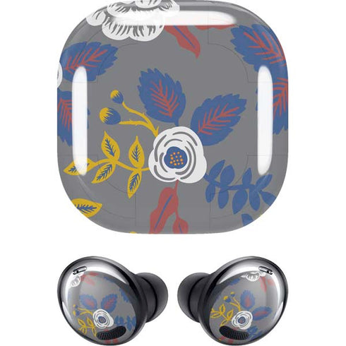 Autumn Grey Floral Galaxy Buds Pro Skin